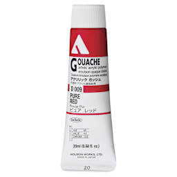 Holbein Acrylic Gouache - Pure Red, 20 ml tube
