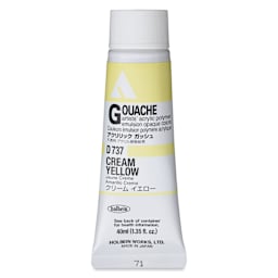 Holbein Acrylic Gouache - Cream Yellow, 40 ml tube