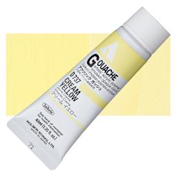 Holbein Acrylic Gouache - Cream Yellow, 40 ml tube and swatch