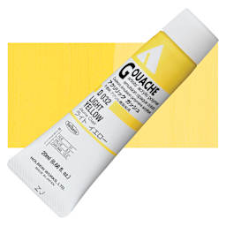 Holbein Acrylic Gouache - Light Yellow, 20 ml tube and swatch