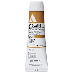 Holbein Acrylic Gouache - Yellow Ochre, 20 ml tube