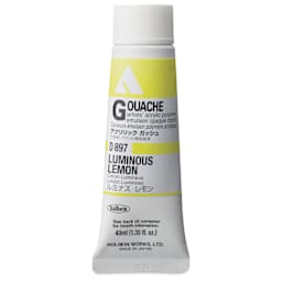 Holbein Acrylic Gouache – Luminous Lemon, 40 ml tube