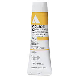 Holbein Acrylic Gouache - Deep Yellow, 20 ml tube