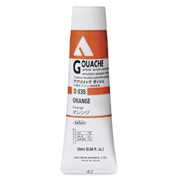 Holbein Acrylic Gouache - Orange, 20 ml tube
