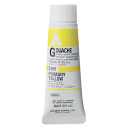 Holbein Acrylic Gouache – Primary Yellow, 40 ml tube