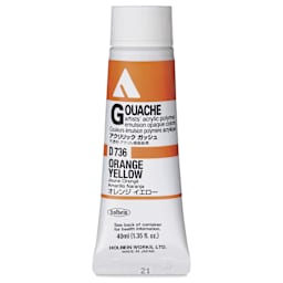 Holbein Acrylic Gouache – Orange Yellow, 40 ml tube