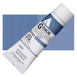 Holbein Acrylic Gouache - Ash Blue, 40 ml tube and swatch