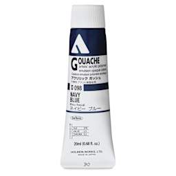 Holbein Acrylic Gouache - Navy Blue, 20 ml tube
