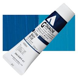 Holbein Acrylic Gouache - Navy Blue, 20 ml tube and swatch