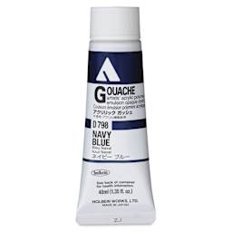 Holbein Acrylic Gouache - Navy Blue, 40 ml tube