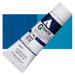 Holbein Acrylic Gouache - Navy Blue, 40 ml tube and swatch