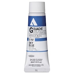 Holbein Acrylic Gouache – Sky Blue, 40 ml tube