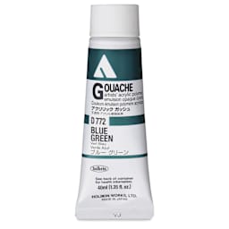Holbein Acrylic Gouache - Blue Green, 40 ml tube