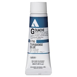 Holbein Acrylic Gouache – Turquoise Blue, 40 ml tube