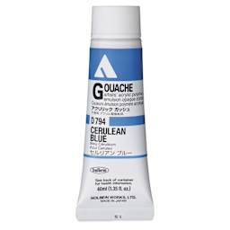Holbein Acrylic Gouache – Cerulean Blue, 40 ml tube