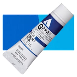 Holbein Acrylic Gouache - Cobalt, 40 ml tube and swatch