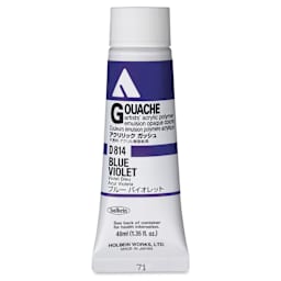 Holbein Acrylic Gouache - Blue Violet, 40 ml tube