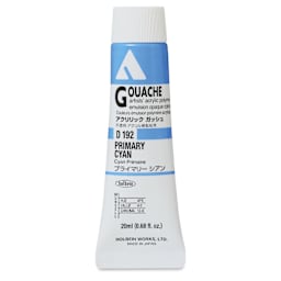 Holbein Acrylic Gouache - Primary Cyan, 20 ml tube