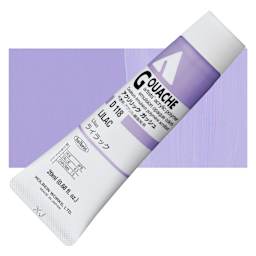 Holbein Acrylic Gouache - Lilac, 20 ml tube and swatch