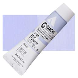 Holbein Acrylic Gouache - Pale Lavender, 20 ml tube and swatch