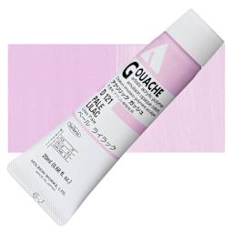 Holbein Acrylic Gouache - Pale Lilac, 20 ml tube and swatch