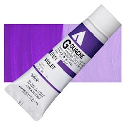Holbein Acrylic Gouache - Violet, 40 ml tube and swatch