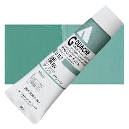 Holbein Acrylic Gouache - Ash Green, 20 ml tube and swatch