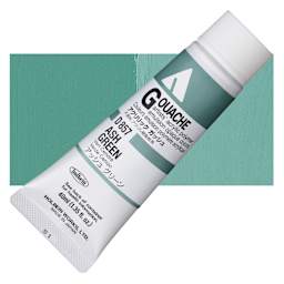 Holbein Acrylic Gouache - Ash Green, 40 ml tube and swatch