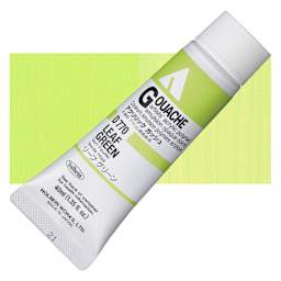 Holbein Acrylic Gouache - Leaf Green, 40 ml tube and swatch