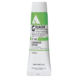 Holbein Acrylic Gouache - Luminous Green, 20 ml tube