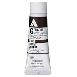 Holbein Acrylic Gouache – Burnt Umber, 40 ml tube