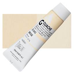 Holbein Acrylic Gouache - Beige, 20 ml tube and swatch