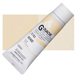 Holbein Acrylic Gouache - Beige, 40 ml tube and swatch
