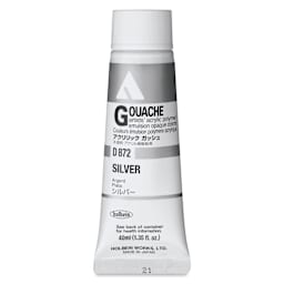 Holbein Acrylic Gouache - Silver, 40 ml tube