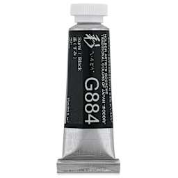 Holbein Irodori Artist Gouache - Black, 15 ml, Tube (Front of tube)