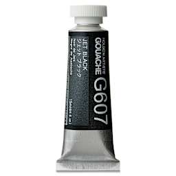 Holbein Artists' Gouache - Jet Black, 15 ml tube