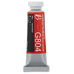 Holbein Irodori Artist Gouache - Vermillion, 15 ml, Tube (Front of tube)