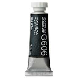Holbein Artists' Gouache - Ivory Black, 15 ml tube
