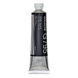 Holbein Artists' Gouache - Ivory Black, 60 ml tube
