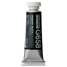 Holbein Artists' Gouache - Primary Black, 15 ml tube