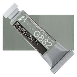 Holbein Irodori Artist Gouache - Rikyu Grey, 15 ml, Tube and swatch