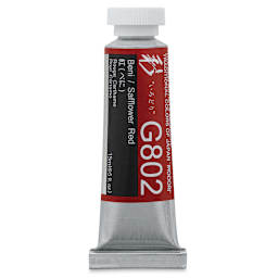 Holbein Irodori Artist Gouache - Safflower Red, 15 ml, Tube (Front of tube)