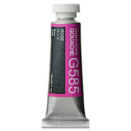 Holbein Artist Gouache - Rose, 15 ml tube. Front of tube.