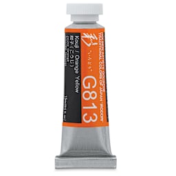 Holbein Irodori Artist Gouache - Orange Yellow, 15 ml, Tube (Front of tube)