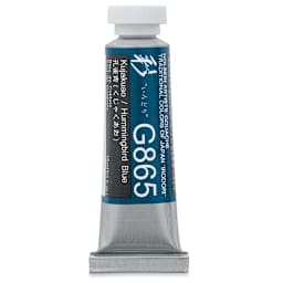 Holbein Irodori Artist Gouache - Hummingbird Blue, 15 ml, Tube (Front of tube)