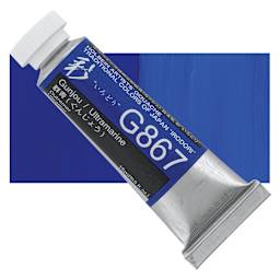 Holbein Irodori Artist Gouache - Ultramarine, 15 ml, Tube and swatch