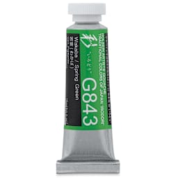Holbein Irodori Artist Gouache - Spring Green, 15 ml, Tube (Front of tube)