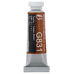 Holbein Irodori Artist Gouache - Taisha Brown, 15 ml, Tube (Front of tube)
