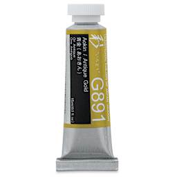 Holbein Irodori Artist Gouache - Antique Gold, 15 ml, Front of tube