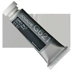 Holbein Artists' Gouache - Gray 2, 15 ml tube and swatch